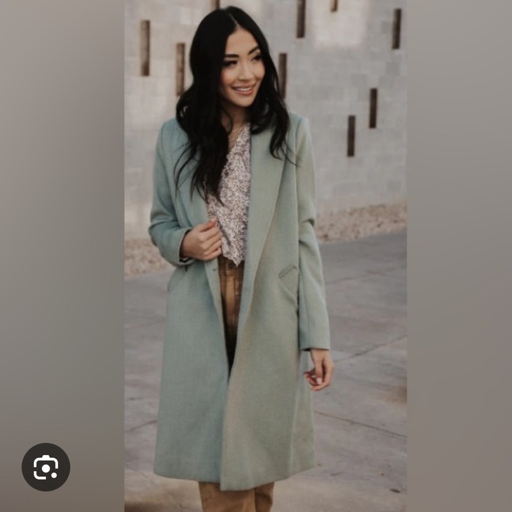 Bohme London Wool Coat in Sage